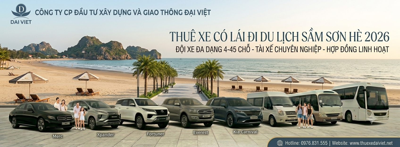 Thuê xe có lái đi du lịch Sầm Sơn